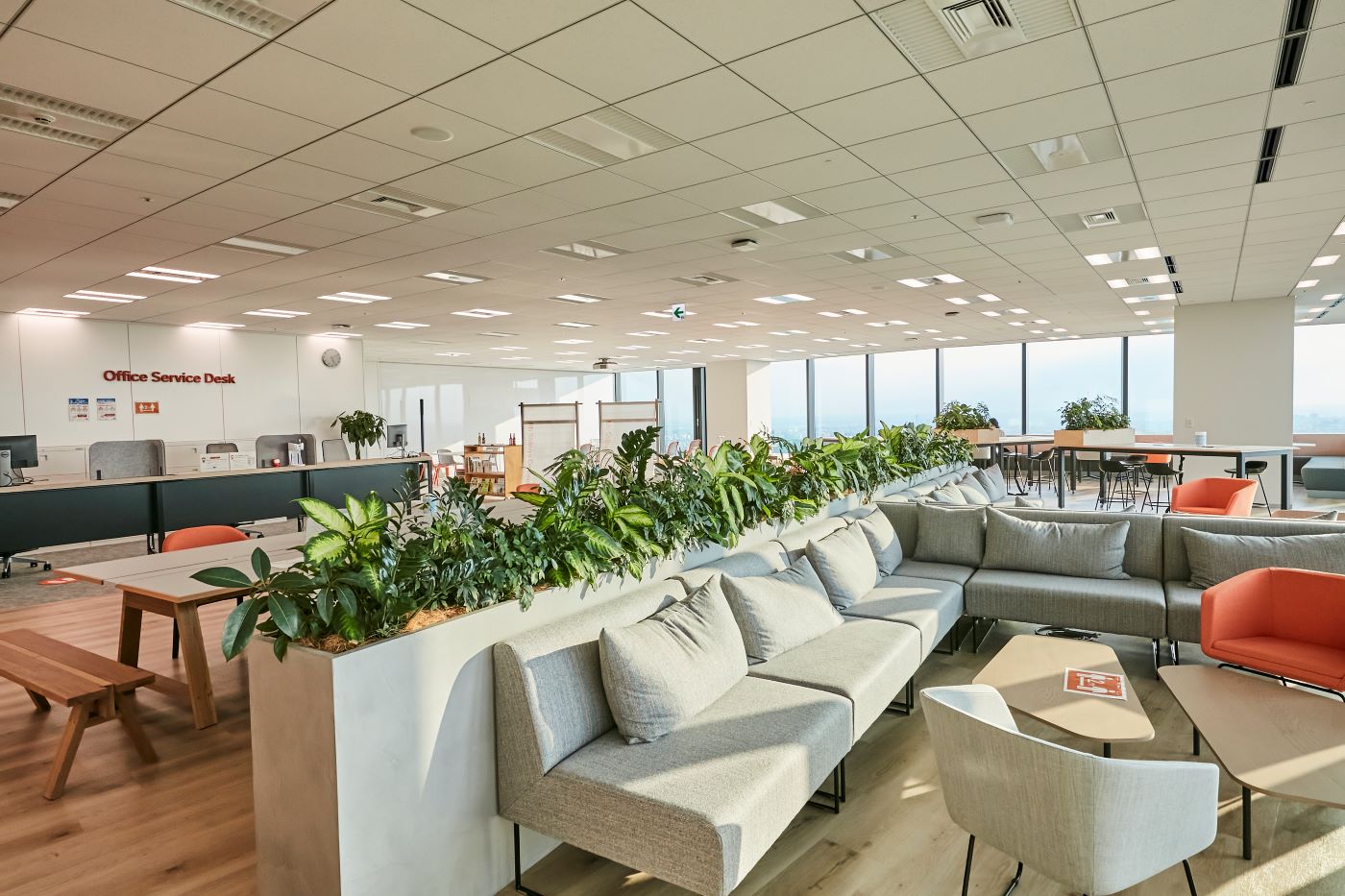 エヌエヌ生命　渋谷スクランブルスクエア　オフィス　カフェエリア